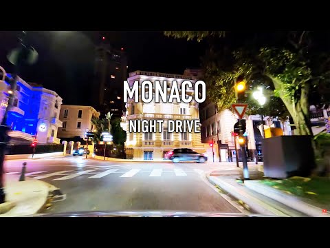 Monaco Night Drive in 4K