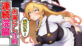 【連続浣腸】強制浣腸してくる便秘解消グッズを試してみた結果、魔理沙のお尻が暴発寸前に！！【魔理沙】【アリス】