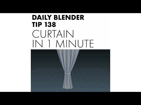 Daily Blender Tip 138 - How To Make A Curtain In One Minute