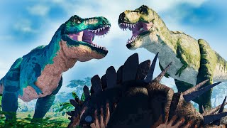 Destruidora Dupla de Tiranossauros Rex! Predando Dinos | Roblox: Fallen Ashes | (PT/BR) Ft. Fera