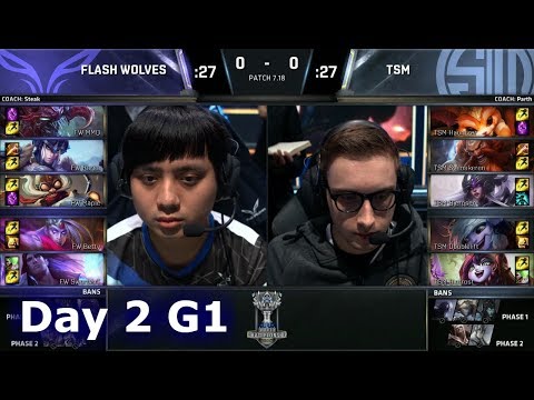 Flash Wolves vs TSM | Day 2 Main Group Stage S7 LoL Worlds 2017 | FW vs TSM G1