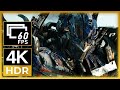 Transformers Dark Of The Moon 2011 Optimus Prime Vs Sentinel Prime 4K 60FPS HDR Remastered
