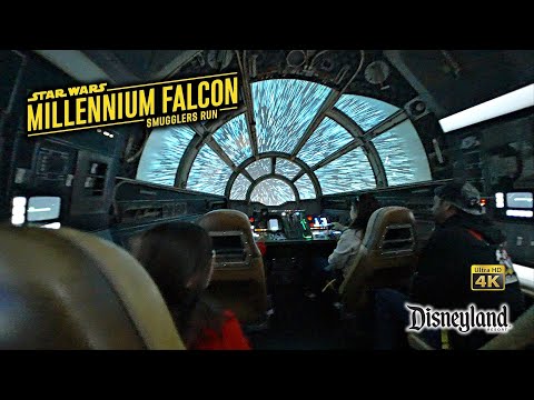 Star Wars Millennium Falcon Smugglers Run On Ride Low Light 4K POV Disneyland  2025 01 11