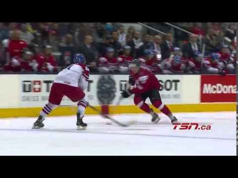 Mirco Mueller and Noah Rod tic-tac-toe goal vs CZE 2015 World Juniors (12-27-14)