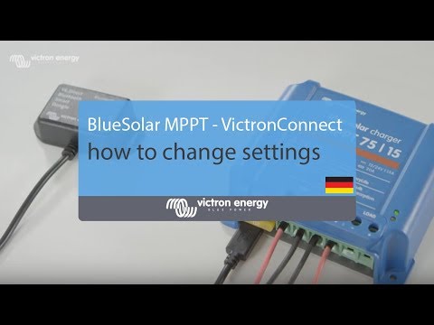 BlueSolar MPPT - VictronConnect: How to change settings | Victron Energy (German subtitles)