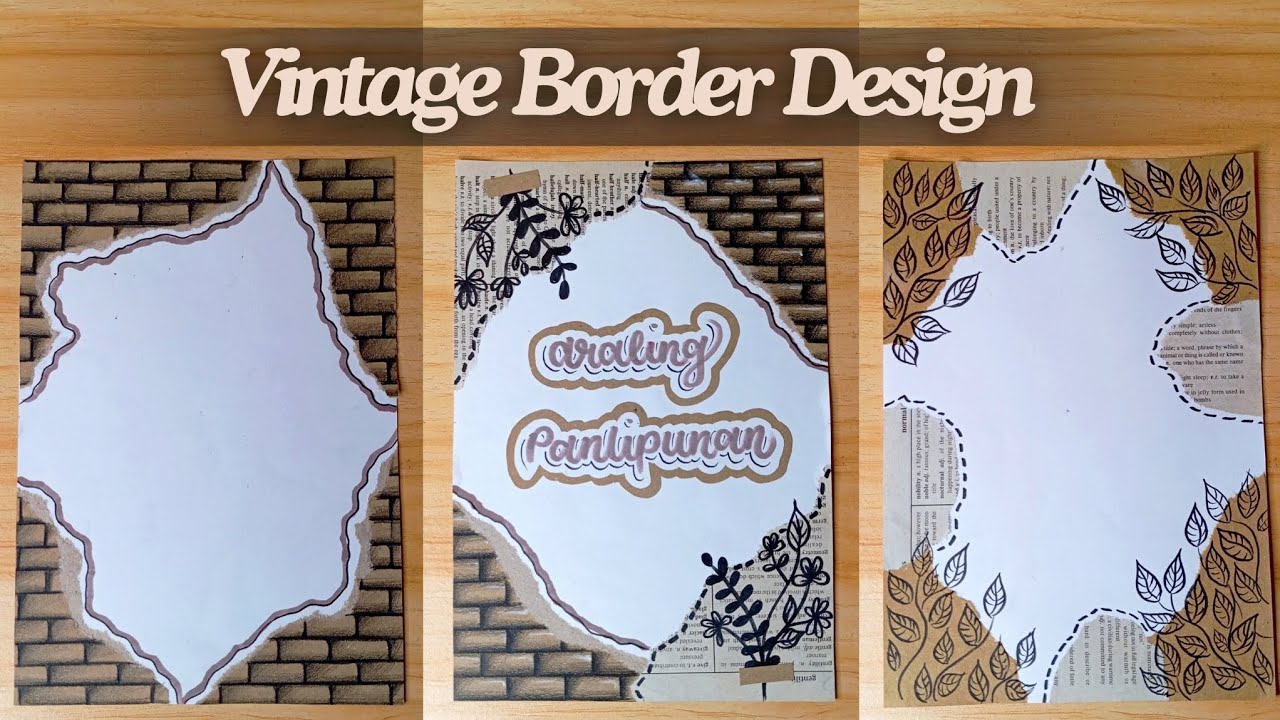 3 Vintage Border Design Ideas for your projects | DIY inspiration | Aesthetic Border Design Ideas✨