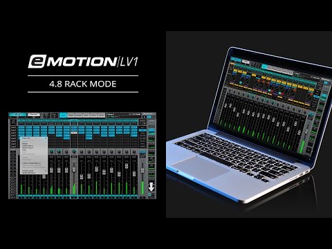 eMotion LV1 Tutorial 4.8: Mixer Window – Rack Mode