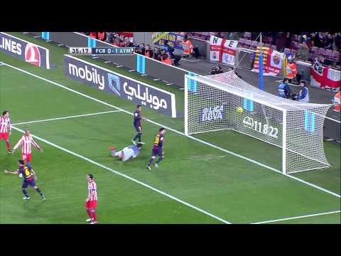 La Liga | Golazo de Adriano (1-1) en el FC Barcelona - Atlético | 16-12-2012 | J16