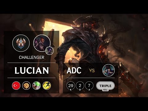 Lucian ADC vs Caitlyn - TR Challenger Patch 9.20