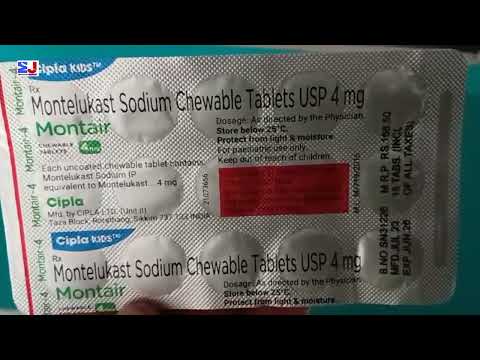 4mg Montair Montelukast Sodium Chewable Tablets
