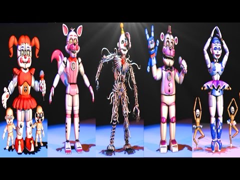 Five Nights At Freddy S Sister Location All Animatronics Secret Animatronic Extras Free Online Games