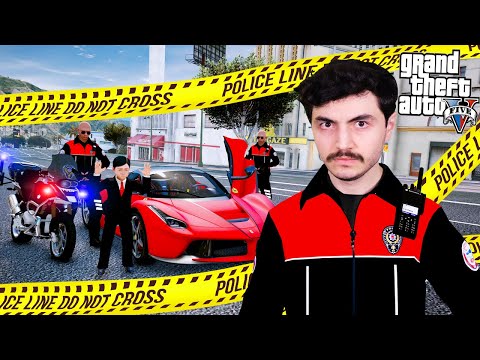YUNUS POLİS OLDUM VE EHLİYETSİZ FERRARİ SÜREN ADAMI YAKALADIM! - GTA 5