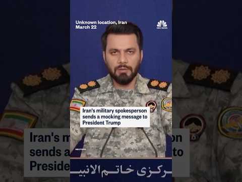 Iran's military spokesperson sends a mocking message to President Trump