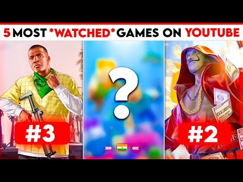 5 Most *WATCHED* Games 😱 On YOUTUBE in India 🇮🇳