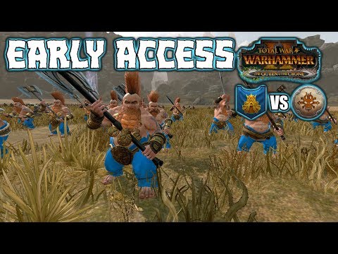Early Access: The Queen and The Crone (1v1) Dawi vs Norsca - Warhammer II Battlecast #101
