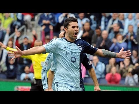PENALTY GOAL: Claudio Bieler pounds penalty after Feilhaber fouled | Sporting KC vs Columbus Crew