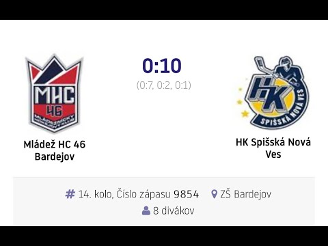 Liga Kadetov - Mládež HC 46 Bardejov - HK Spišská Nová Ves