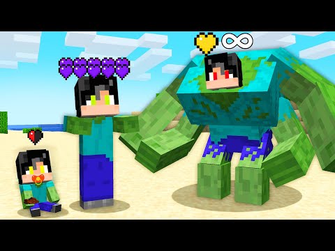 Life of a ZOMBIE KING in MINECRAFT