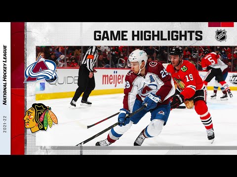 Avalanche @ Blackhawks 1/4/22 | NHL Highlights