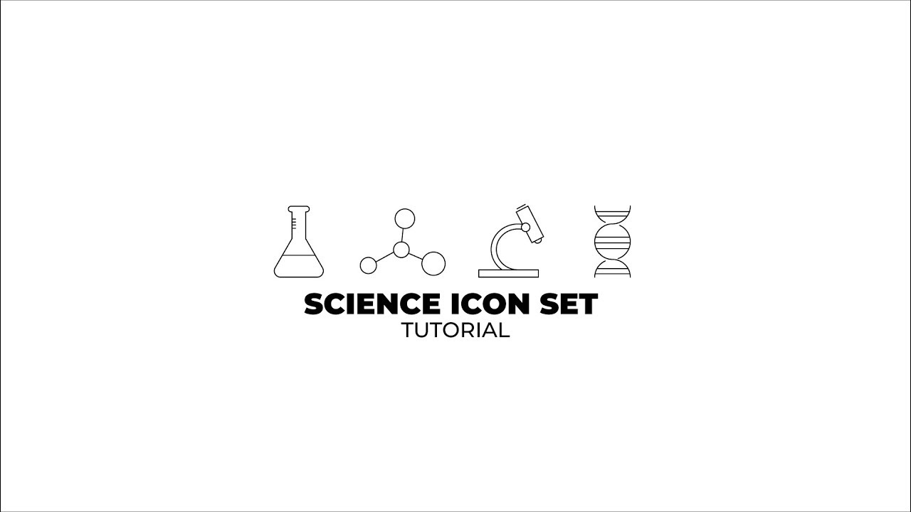 How to Create Science Icon Set Design | Adobe illustrator Tutorial