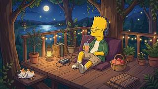 Lofi Lakeside Space 🌊 Calm Music For Evening Relax