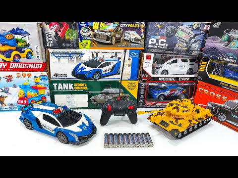 Unboxing Rc Glorious Car, Rc Police Car, Gear Train, Rc tank Baja Military 