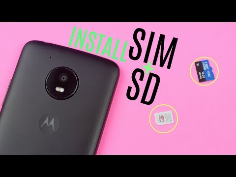 How to Insert SD Card + SIM Card to Moto E 4th Generation (2017)