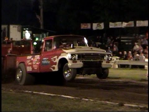 Tractor Pulling Nostalgia Flashback  Modified 2 Wheel Drive Trucks At Strawberry Fields
