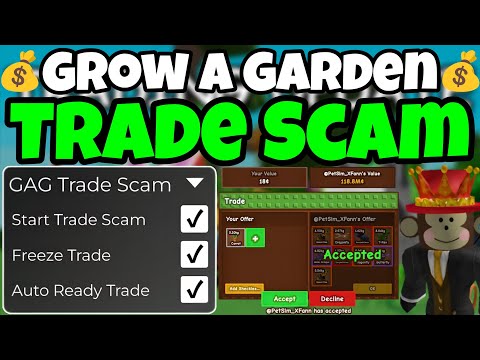 [NEW 2025] Grow A Garden TRADE SCAM Script! Auto Accept + Freeze Trade 💢 Keyless + Pastebin 📜