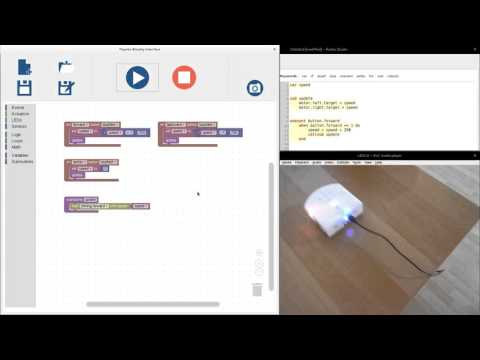 Thymio Programming using Blockly in Aseba Studio