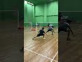 Exercise to improve speed from deep lunge position to rear court 🙌 #badmintontraining