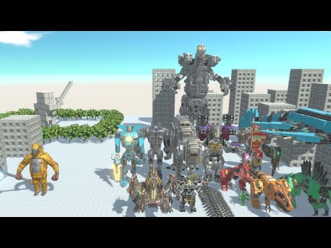 King Kong vs Workshop Robot Units Animal Revolt Battle Simulator