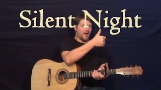 Silent Night - Easy Guitar Lesson Strum Chord How to Play Christmas Carol
