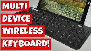 Video thumbnail for Logitech K780 Multi Device Wireless Low Profile Bluetooth Unifying Keyboard by Mike's unboxing, reviews and how to
