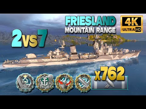 Destroyer Friesland: 2 versus 7 happy end? World of Warships
