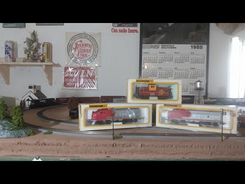 Vintage HO Scale Bachmann Twin F9 Double A Units HIGHBALLIN around my Layout! Not so Healthy though!