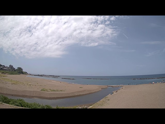 日本海に沈む美しい夕日 ライブチャンネル（新潟縣・鯨波海岸)＋BGM