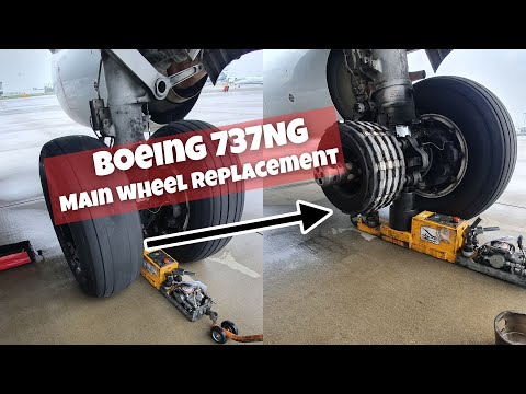 Boeing 737NG: Main wheel replacement