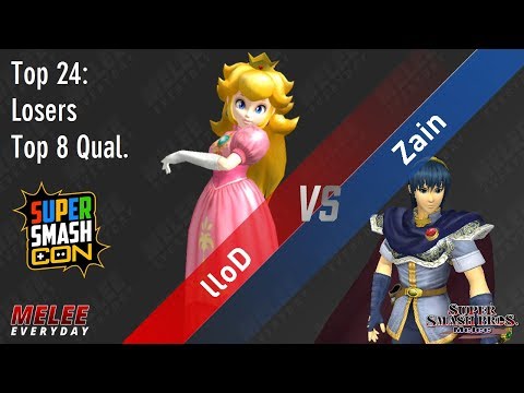 Super Smash Con 2017 - lloD (Peach) vs. Zain (Marth) - SSBM - Top 24, L. Top 8 Qual.