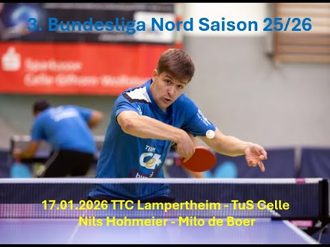 2026-01-17 Nils Hohmeier - Milo de Boer / TTC Lampertheim - TuS Celle