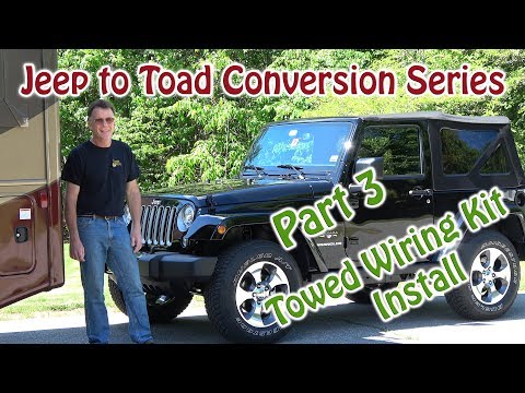 Part 3 - Jeep to RV Toad (Dinghy) Conversion - Hopkins #56200 Plug In Simple Towed Wiring Kit