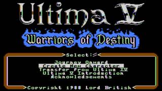 Ultima V: Warriors of Destiny (prototype!) for the Atari 8-bit family