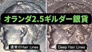 【コイン/銀貨】オランダ2.5ギルダー銀貨の手替わりDeep Hair Lines