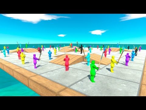 Ancient Humans Color Battle Royale - Animal Revolt Battle Simulator
