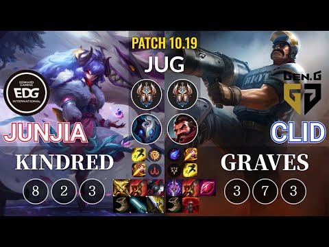 EDG JunJia Kindred vs GEN Clid Graves Jungle - KR Patch 10.19