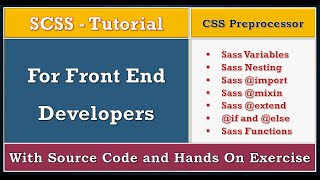 SCSS Complete Tutorial | Sass A CSS Pre-Processor | Important Features of Sass for #UIDevelopers |