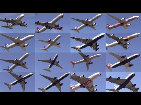 19/07/23 London Heathrow Airport | Departures of Various Airliners at LHR RWY09R