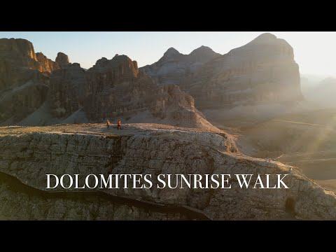 Dolomites Sunrise Walk at Rifugio Lagazuoi