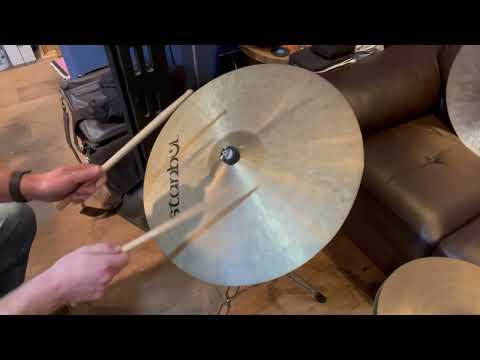Vintage 1980s Istanbul Pre Split Stencil Logo 22” Heavy Ride Cymbal 3300g image 9