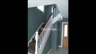 How to paint a Stairs and Banisters while leaving the Handrail Varnished